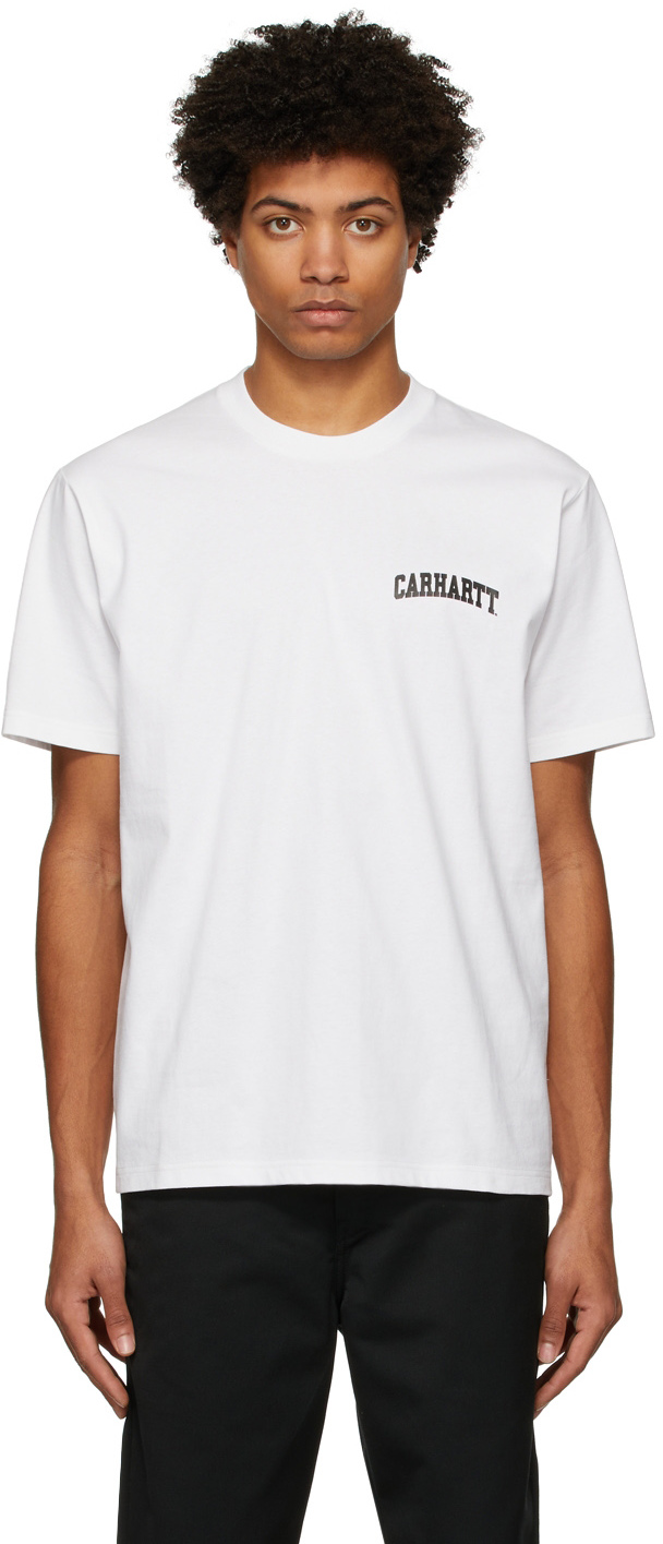 Carhartt Work In Progress White University Script T-Shirt