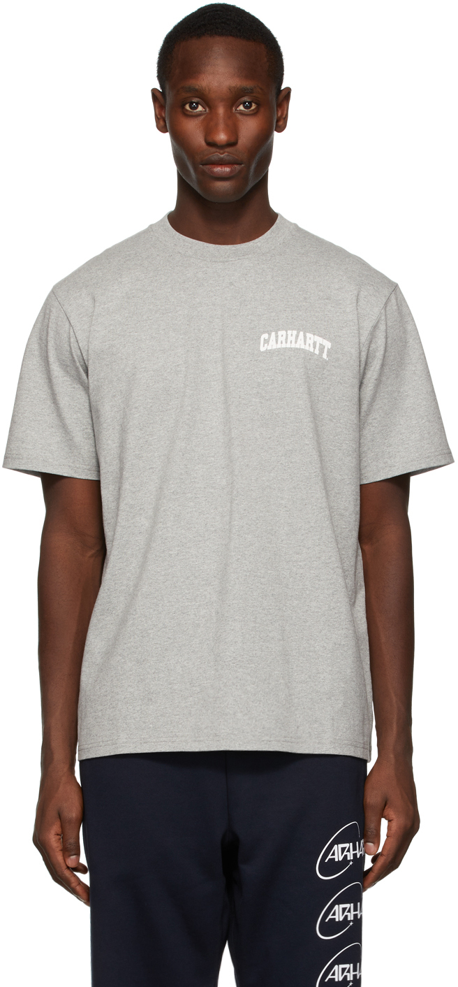 Carhartt Work In Progress Grey University Script T-Shirt