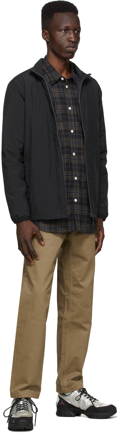 Norse Projects ネイビー フランネル チェック Villads シャツ