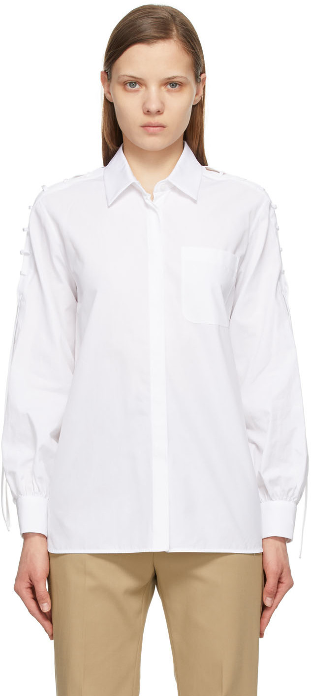 Max Mara: White Osteo Shirt | SSENSE