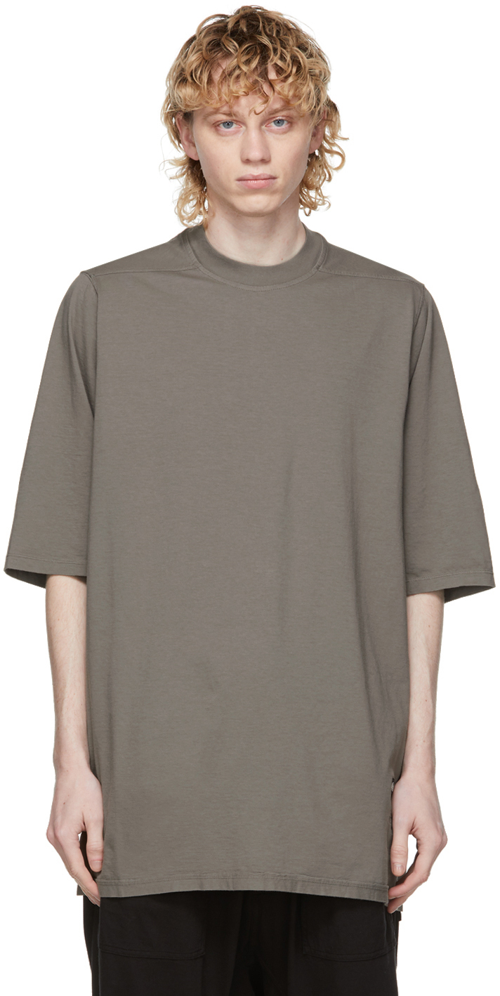 Grey Jumbo T-Shirt by Rick Owens Drkshdw on Sale