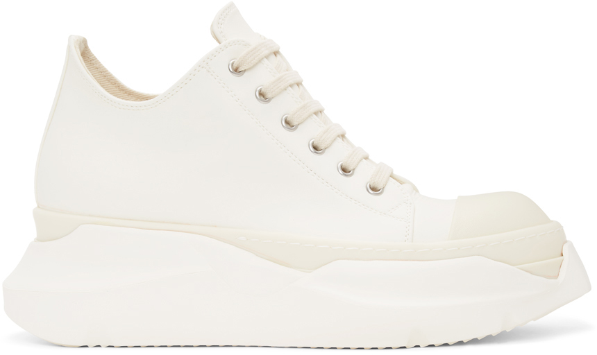 Rick Owens Drkshdw: White Abstract Low Sneakers | SSENSE