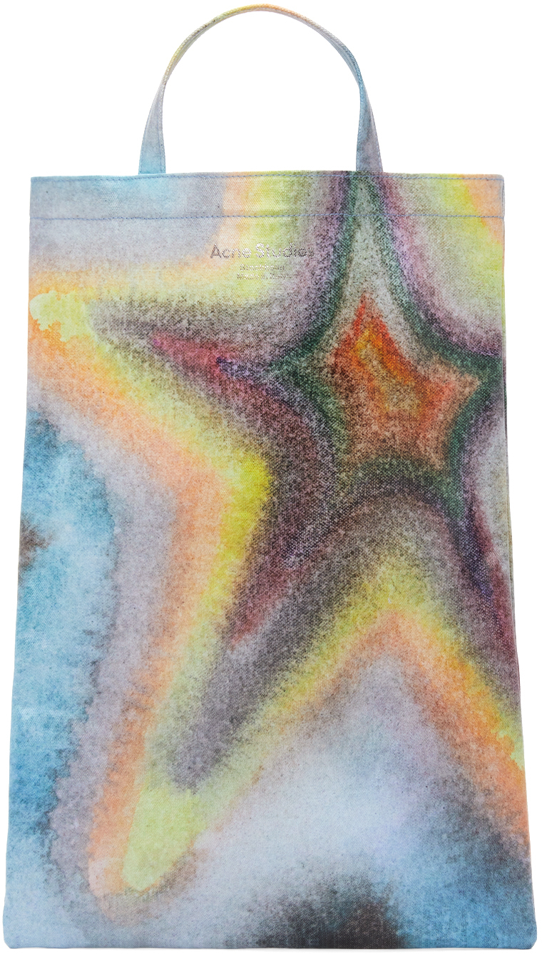 ACNE STUDIOS Multicolor Ben Quinn Edition Oilcloth Star Tote