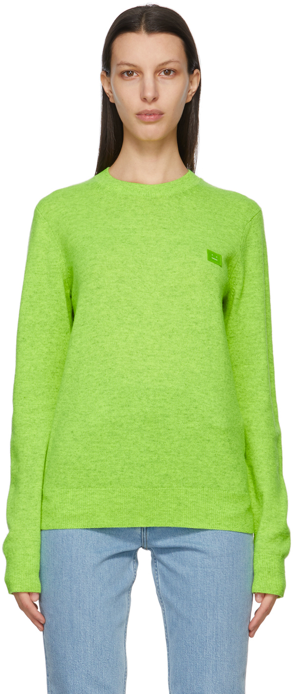 Acne Studios Green Wool Patch Sweater 211129F096041