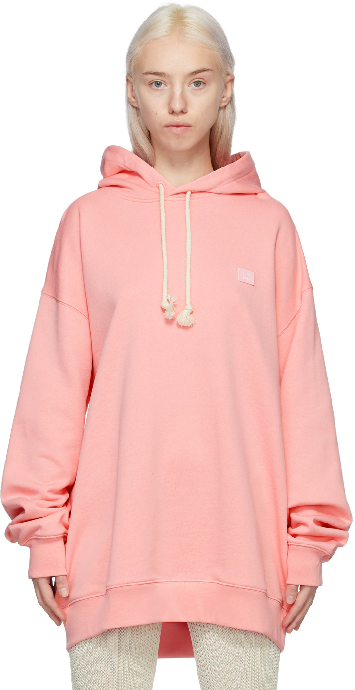 Womens pink oversized hoodie Clearance