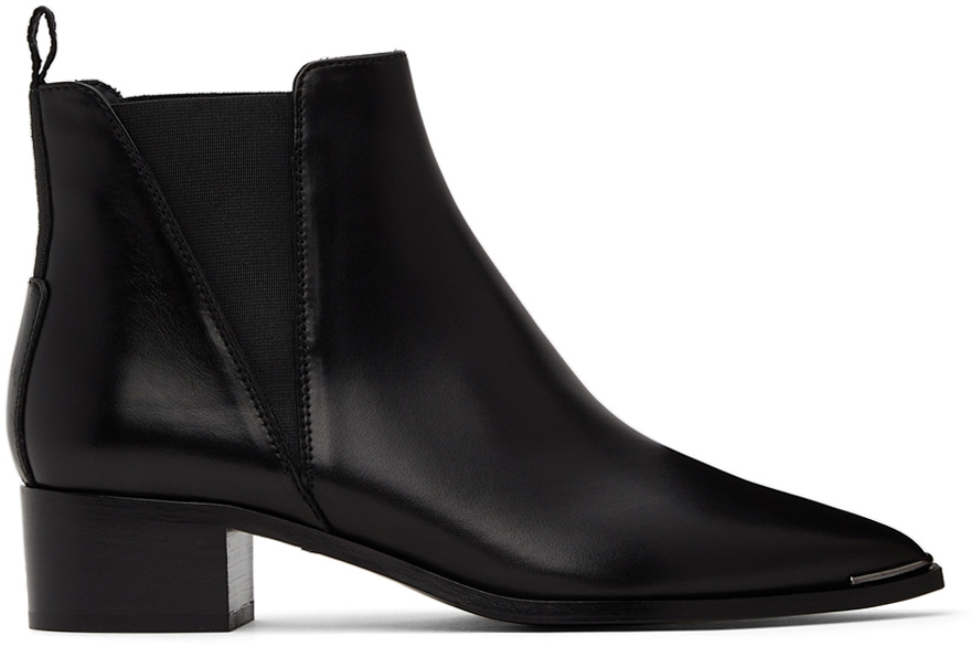 Acne Studios Black Jensen Ankle Boots SSENSE Canada
