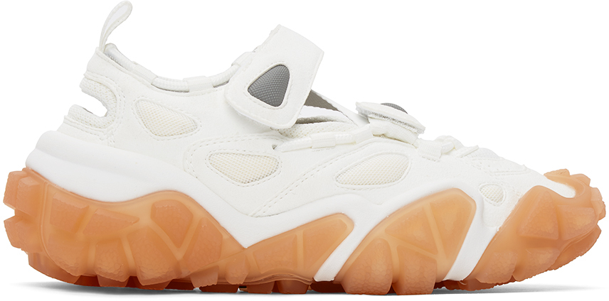 Acne Studios White & Pink Velcro Sneakers