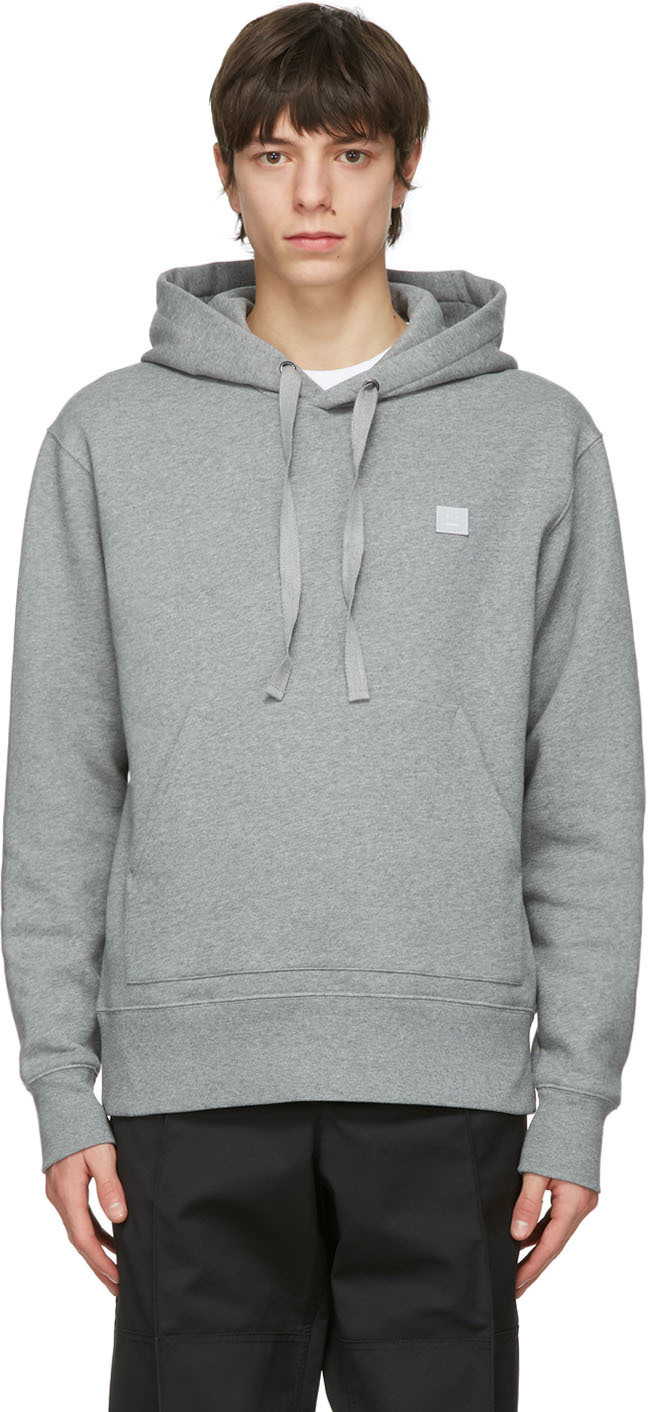 Acne Studios: Grey Patch Hoodie | SSENSE Canada