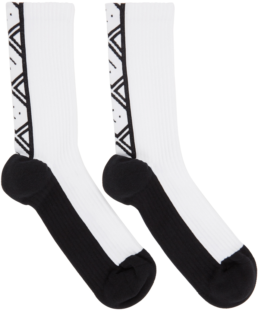 Acne Studios Black White Motif Socks 211129M220033