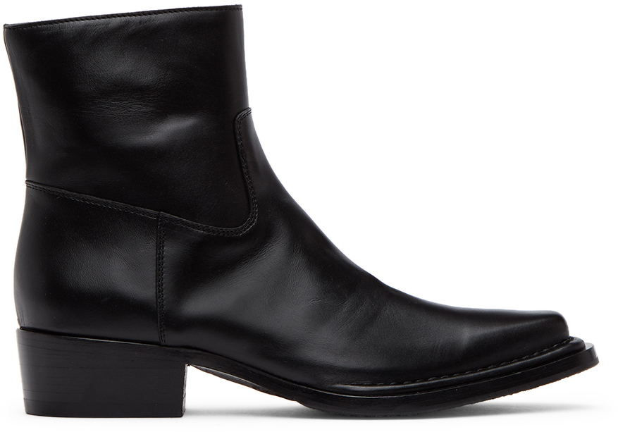 acne square toe boots