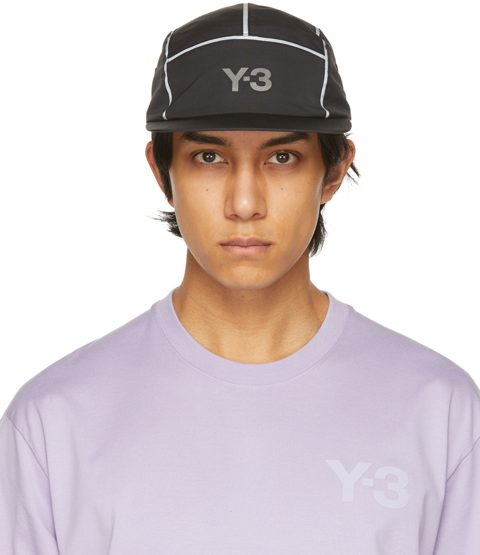 Y-3: Black Ref Logo 5-Panel Cap | SSENSE