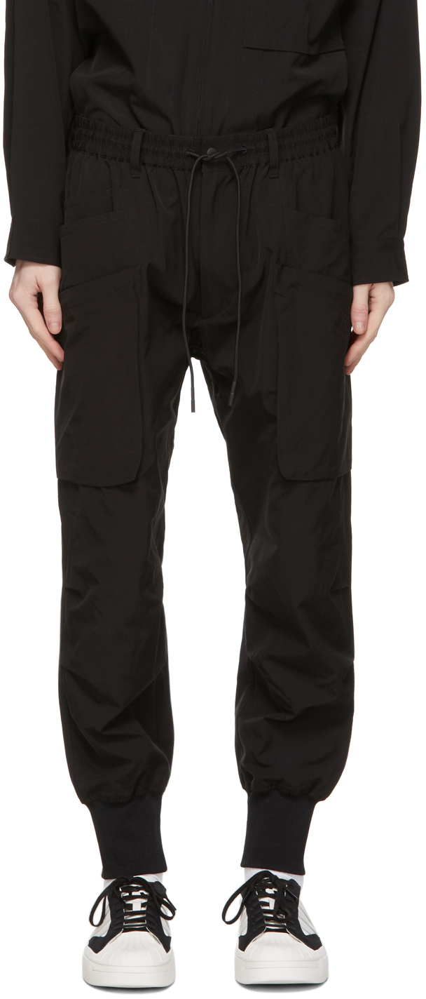 Y-3: Black Ripstop Utility Trousers | SSENSE