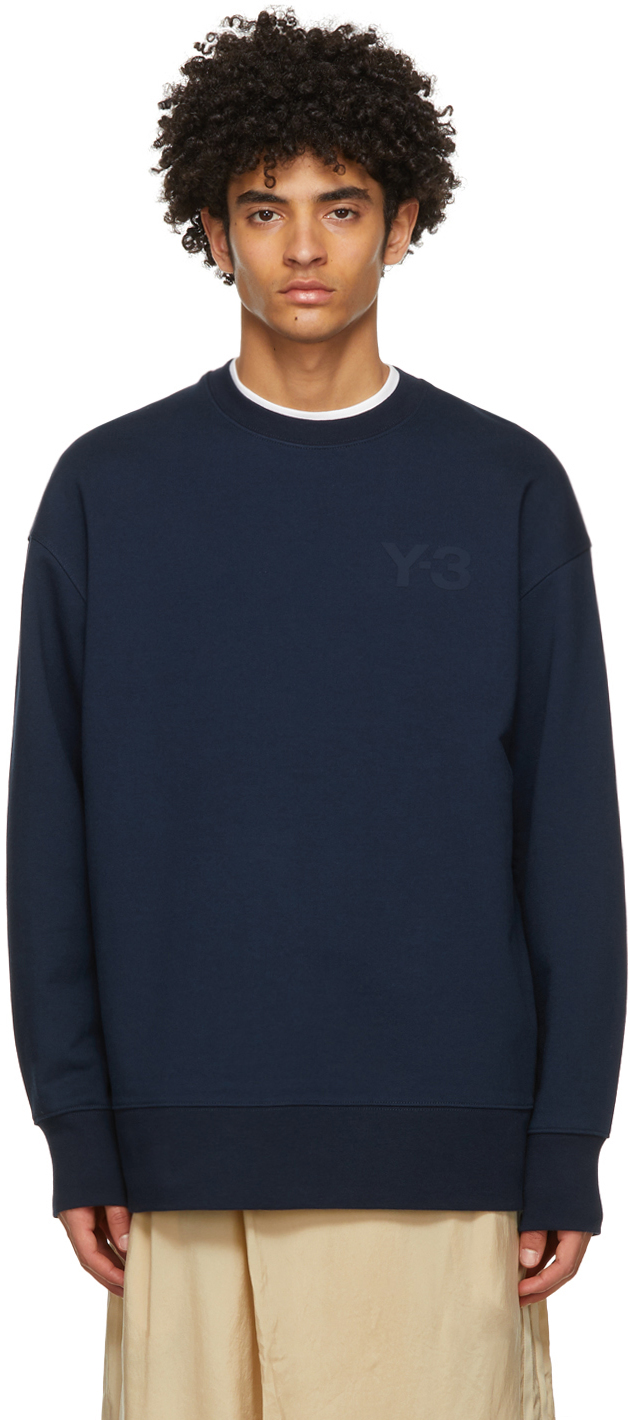 Y-3 Navy Classic Logo Sweatshirt