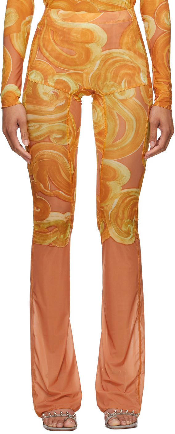 Charlotte Knowles Orange Halcyon Leggings