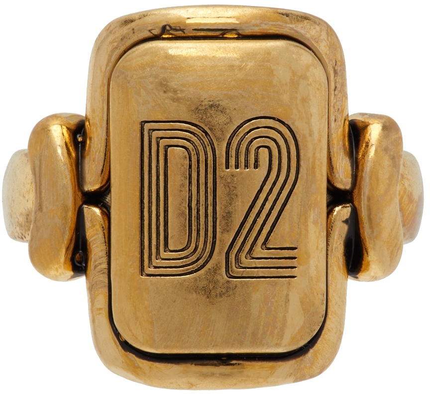Dsquared2 Embossed Monogram-Detail Ring