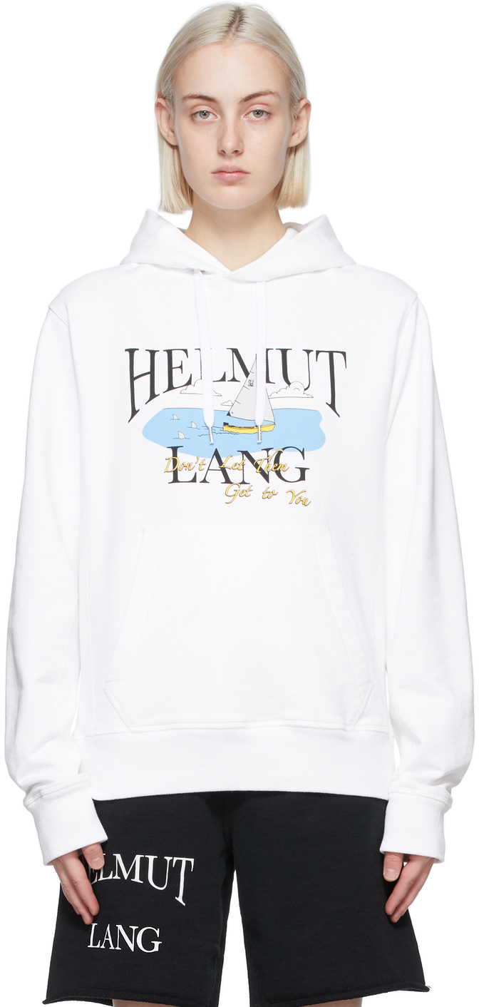 white helmut lang hoodie