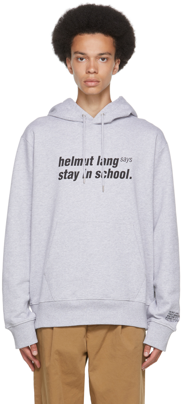 Helmut Lang Grey School Hoodie