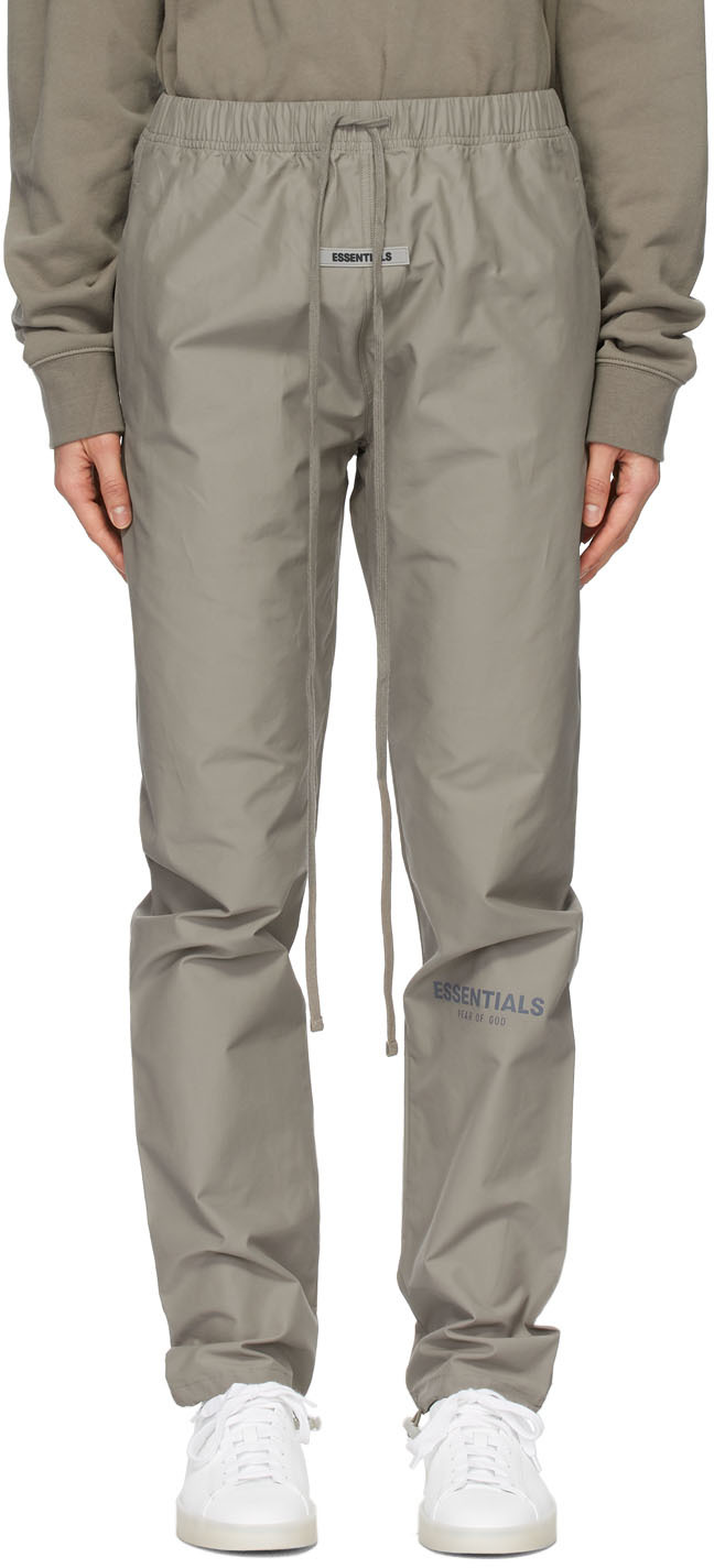 Essentials Taupe Logo Track Pants SSENSE Canada