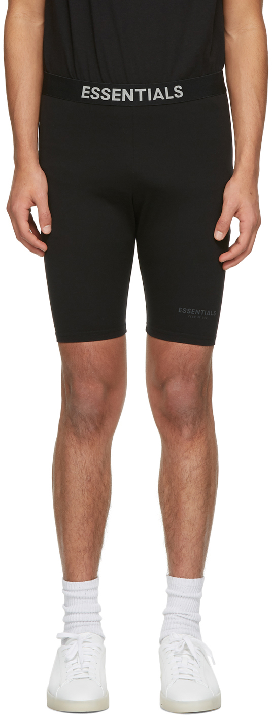 Black Athletic Bike Shorts by Fear of God ESSENTIALS on Sale