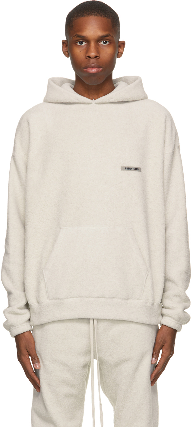 essentials grey polar fleece sweater