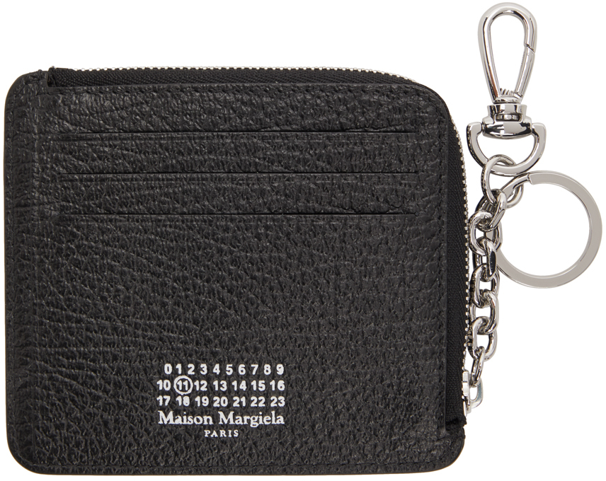 Maison Margiela: Black Keychain Card Holder | SSENSE Canada