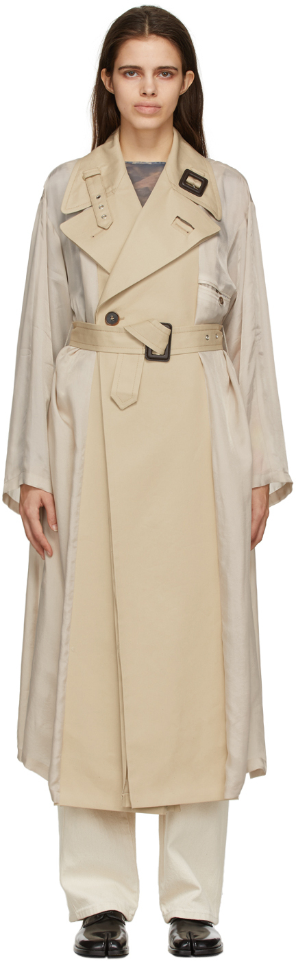 Maison Margiela Beige Belted Trench Coat