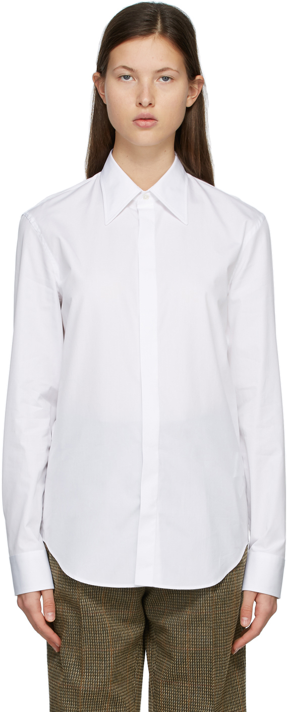Maison Margiela: White Classic Shirt | SSENSE Canada