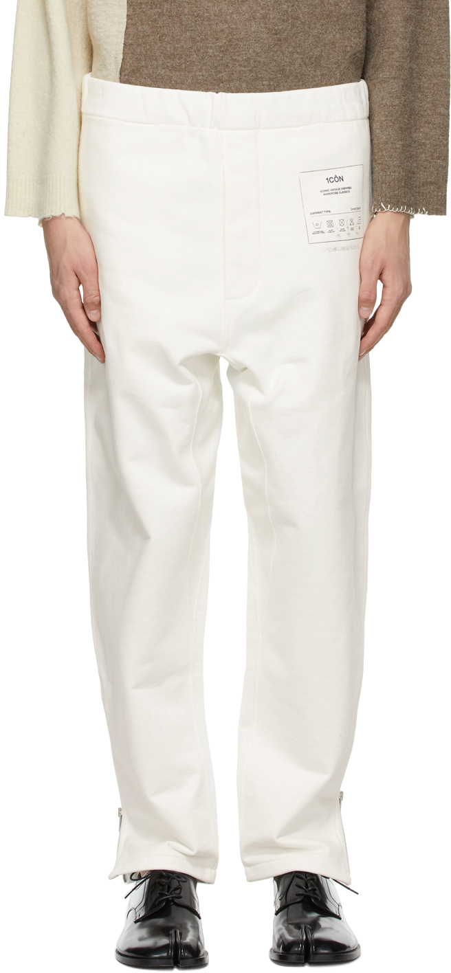 Maison Margiela: Off-White '1CON' Lounge Pants | SSENSE Canada