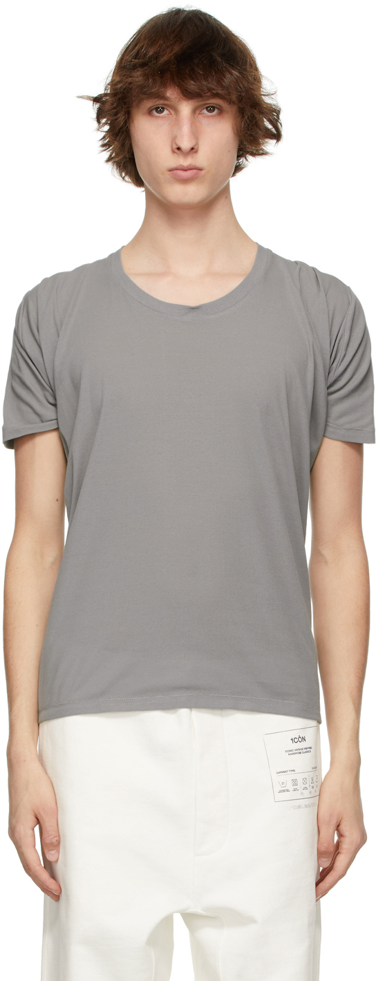 Maison Margiela Grey Draped Back T-Shirt