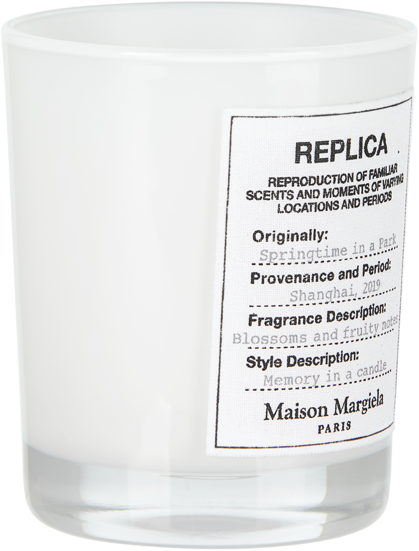 Maison Margiela Replica Springtime In The Park Candle, 5.82 oz In White