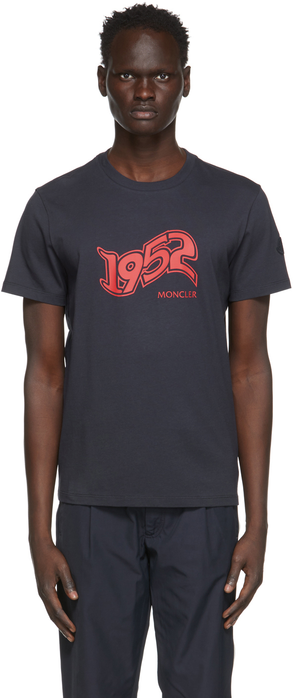 Moncler Genius: 2 Moncler 1952 Navy Logo T-Shirt | SSENSE