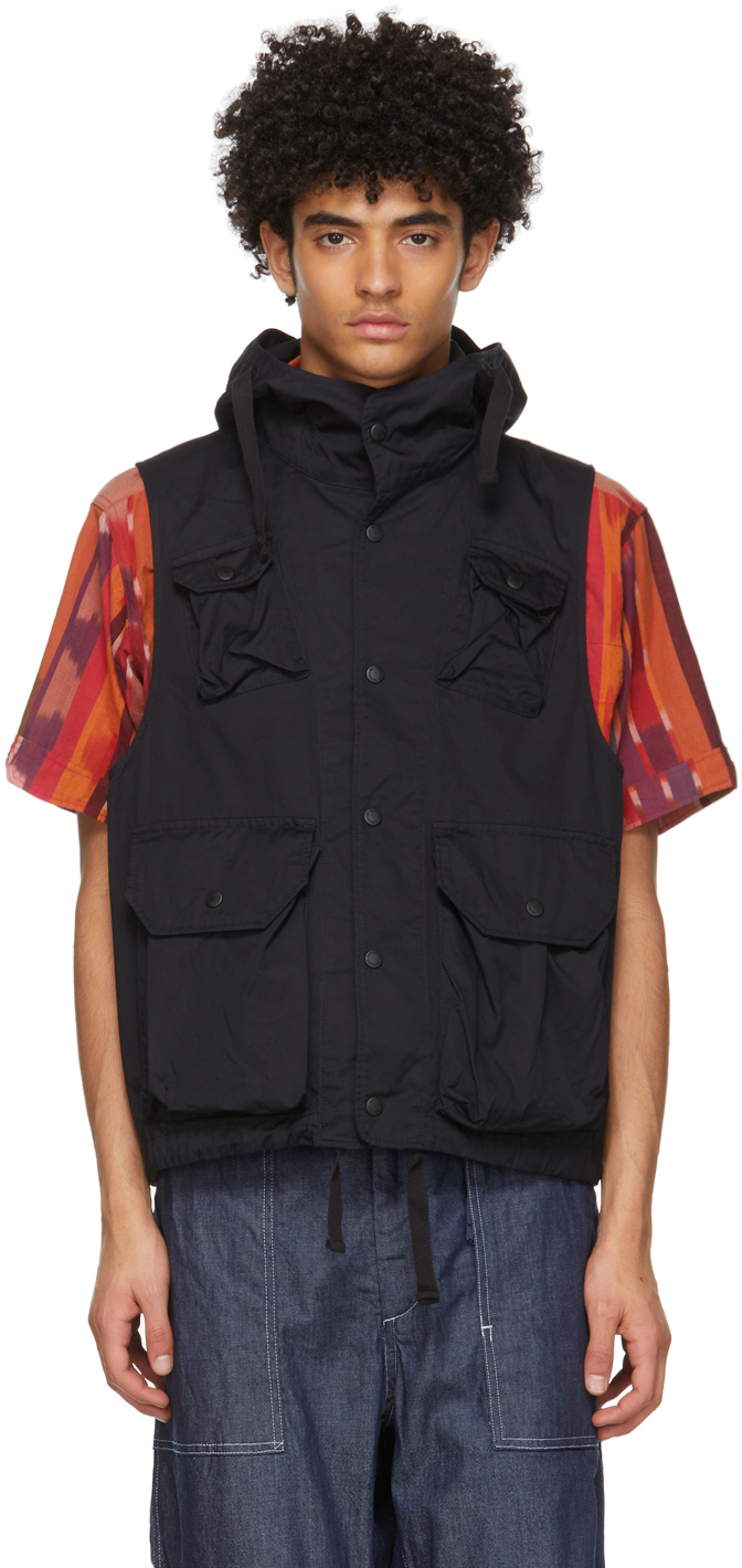 Black Twill Field Vest