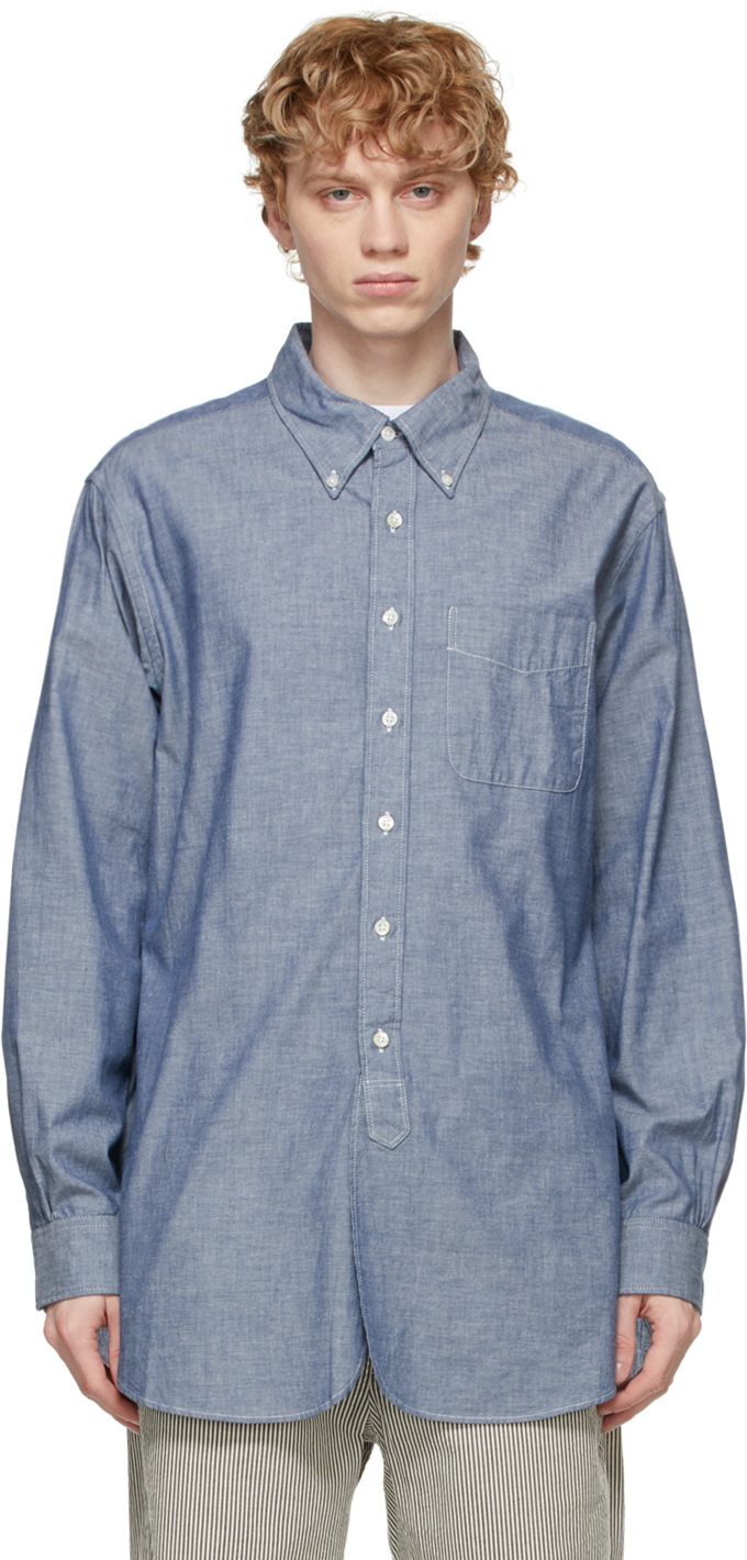 Blue Chambray 19th Century Bd Shirt By Engineered Garments On Sale