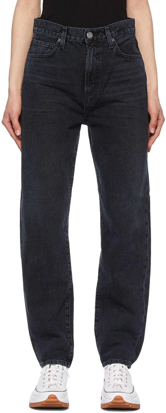 Black 'The Peg' Jeans by Goldsign on Sale