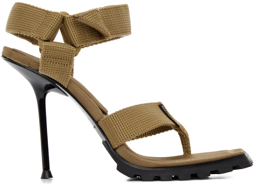 tan heeled sandals