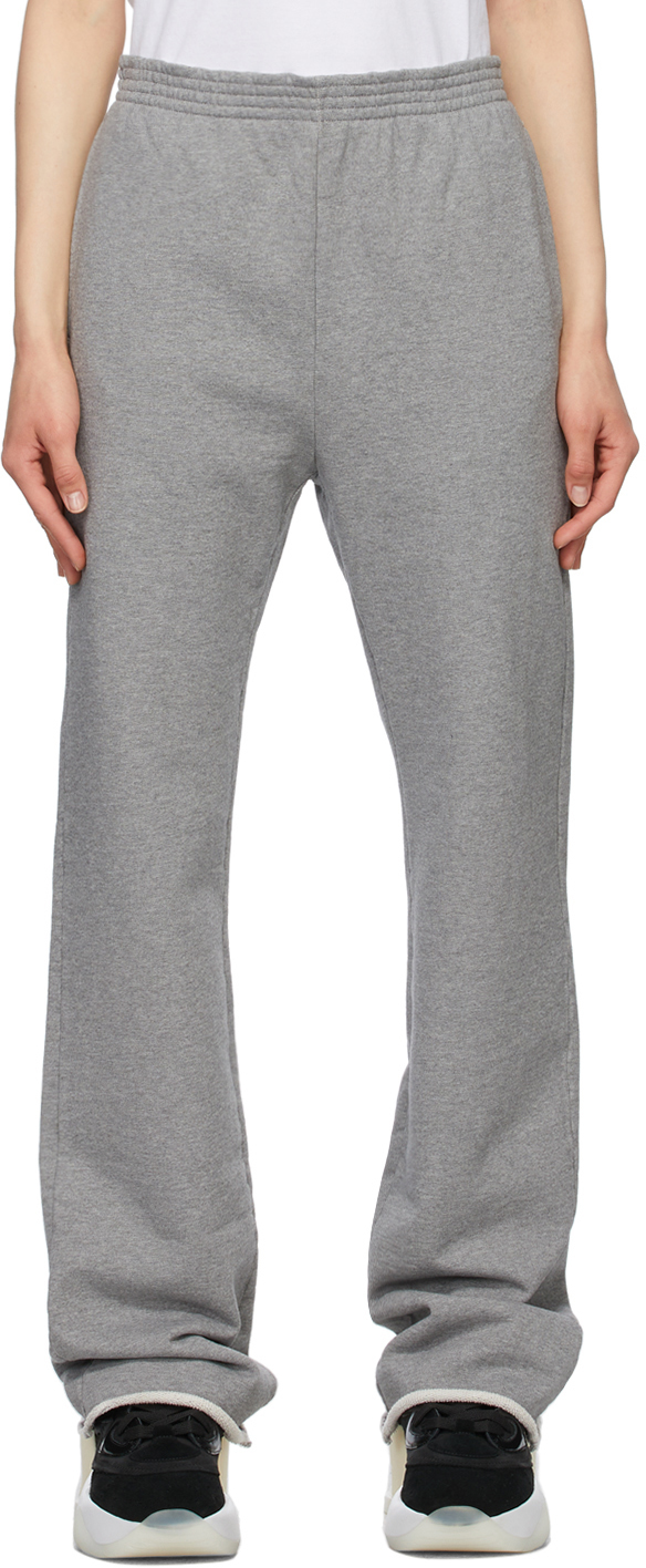 MM6 Maison Margiela: Grey Unbrushed Basic Lounge Pants | SSENSE Canada