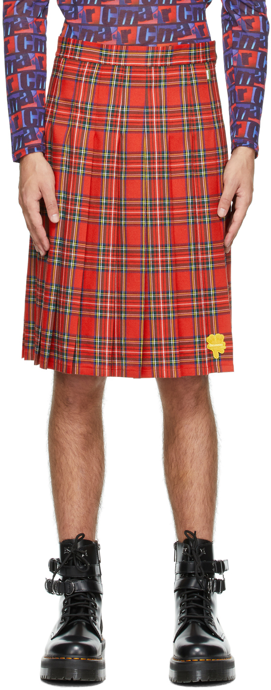 Marc Jacobs: Red Heaven by Marc Jacobs Tartan Pleated Skirt | SSENSE Canada
