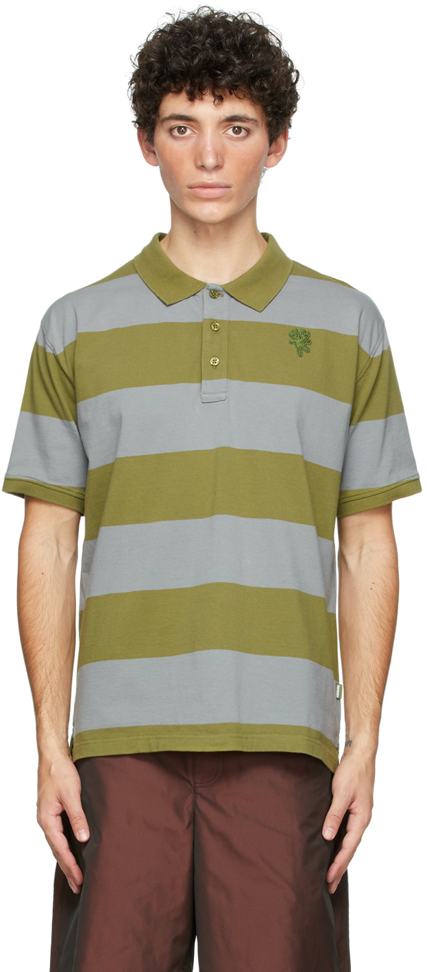 Marc Jacobs Green & Grey Heaven by Marc Jacobs Striped Tiny Teddy Polo