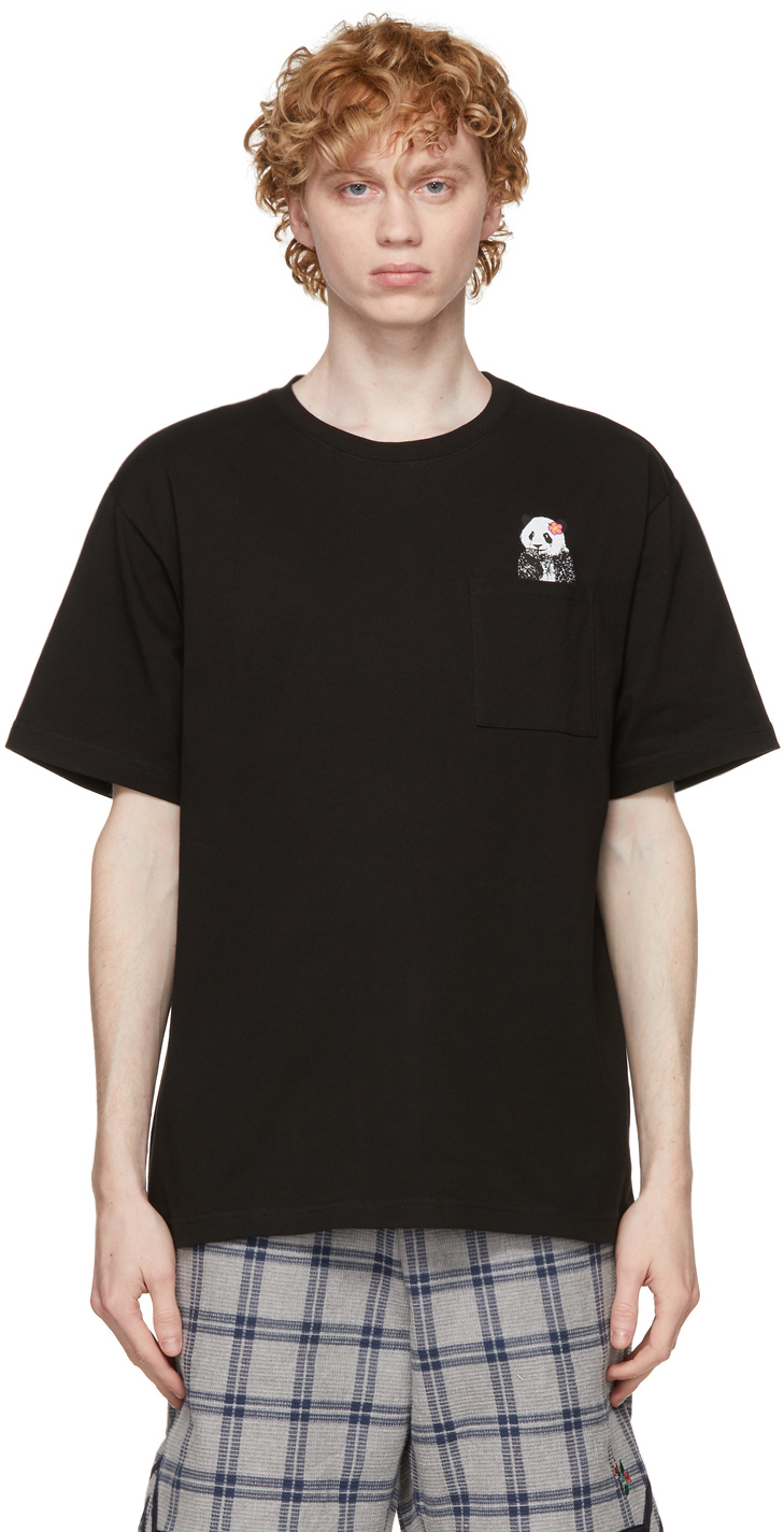 毎回完売 Clot 香港設立ブランド Panda Pocket T Shirt Black パンダ 特別送料無料 Crabsky Com