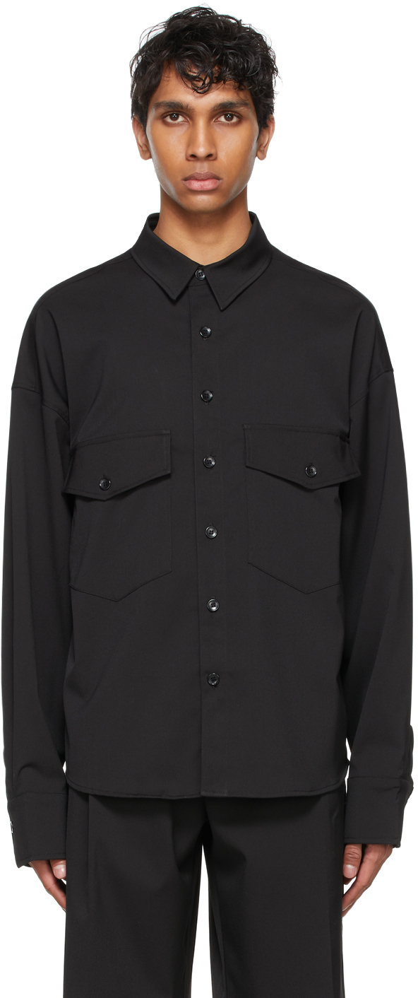 Nahmias: Black Flannel Beachside Shirt | SSENSE