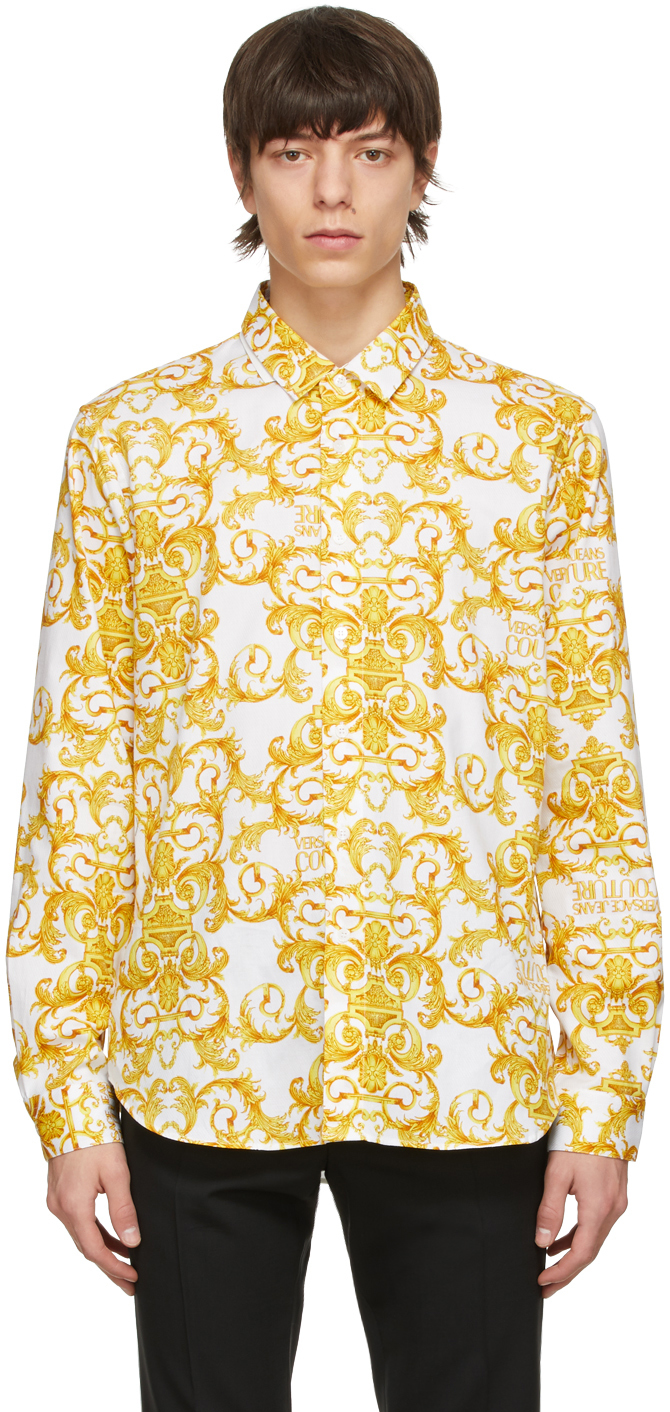 versace baroque print shirt