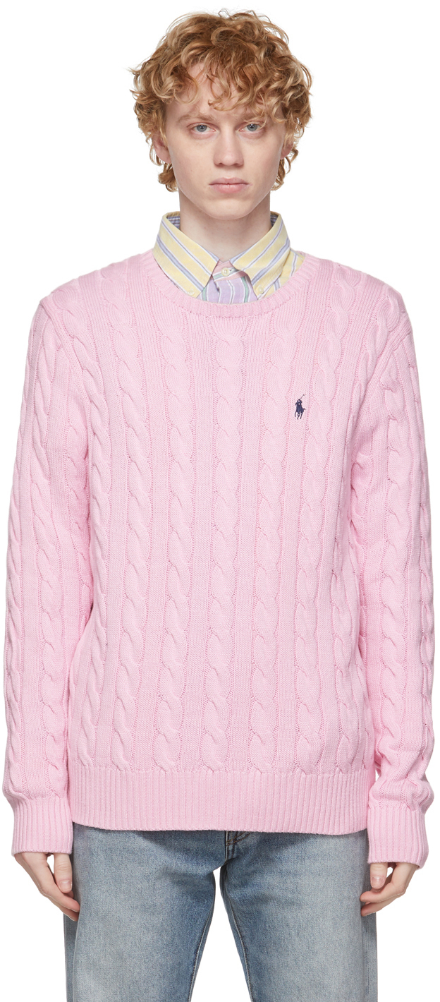 pink ralph lauren jumper mens