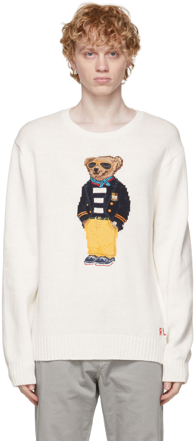 White Bear Sweater by Polo Ralph Lauren on Sale