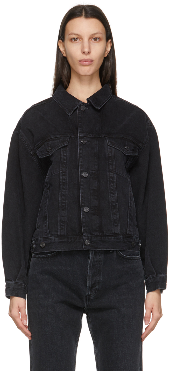 Black Denim Charli Jacket by AGOLDE on Sale