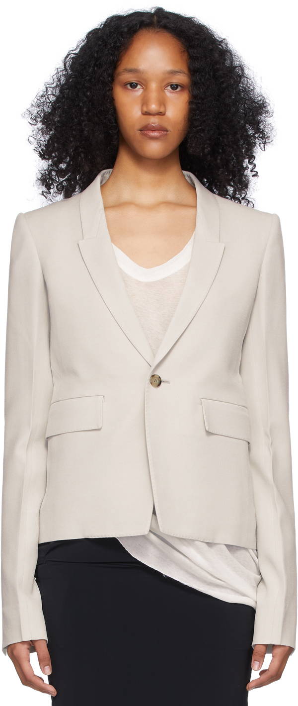 white wool blazer womens