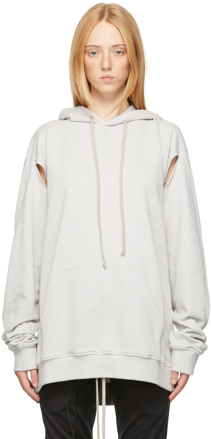 Rick Owens: Grey Champion Edition Jumbo Hoodie | SSENSE Canada