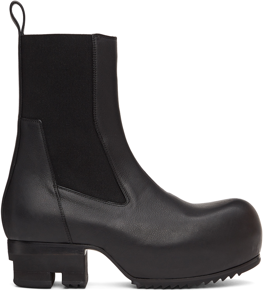 black beatle boots
