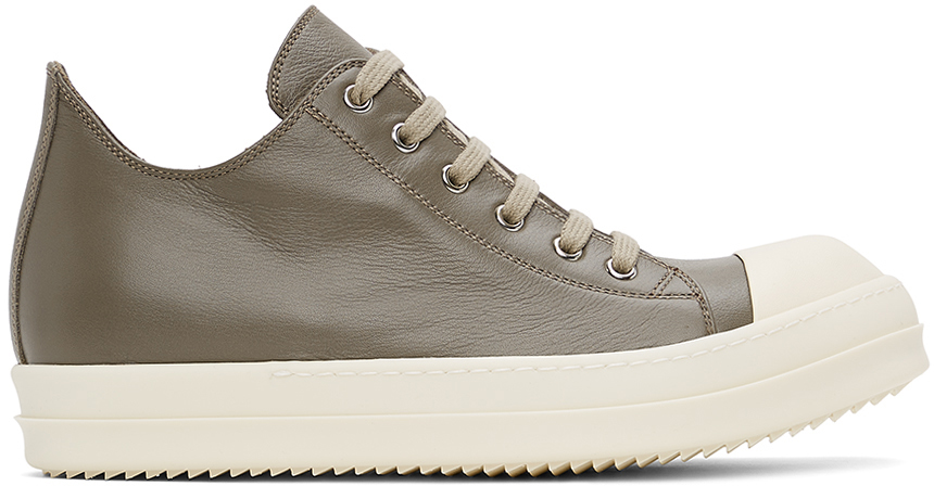 Rick Owens: Taupe Calfskin Low Sneakers | SSENSE Canada