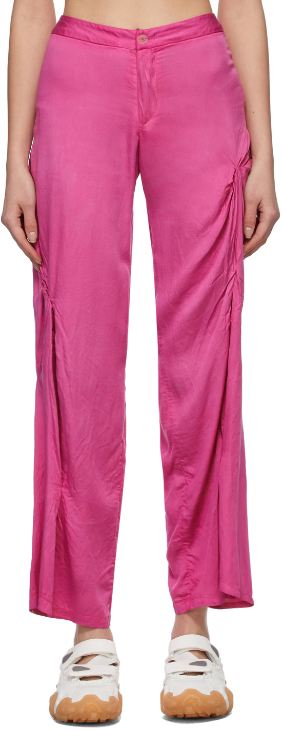 Pink Draped Trousers
