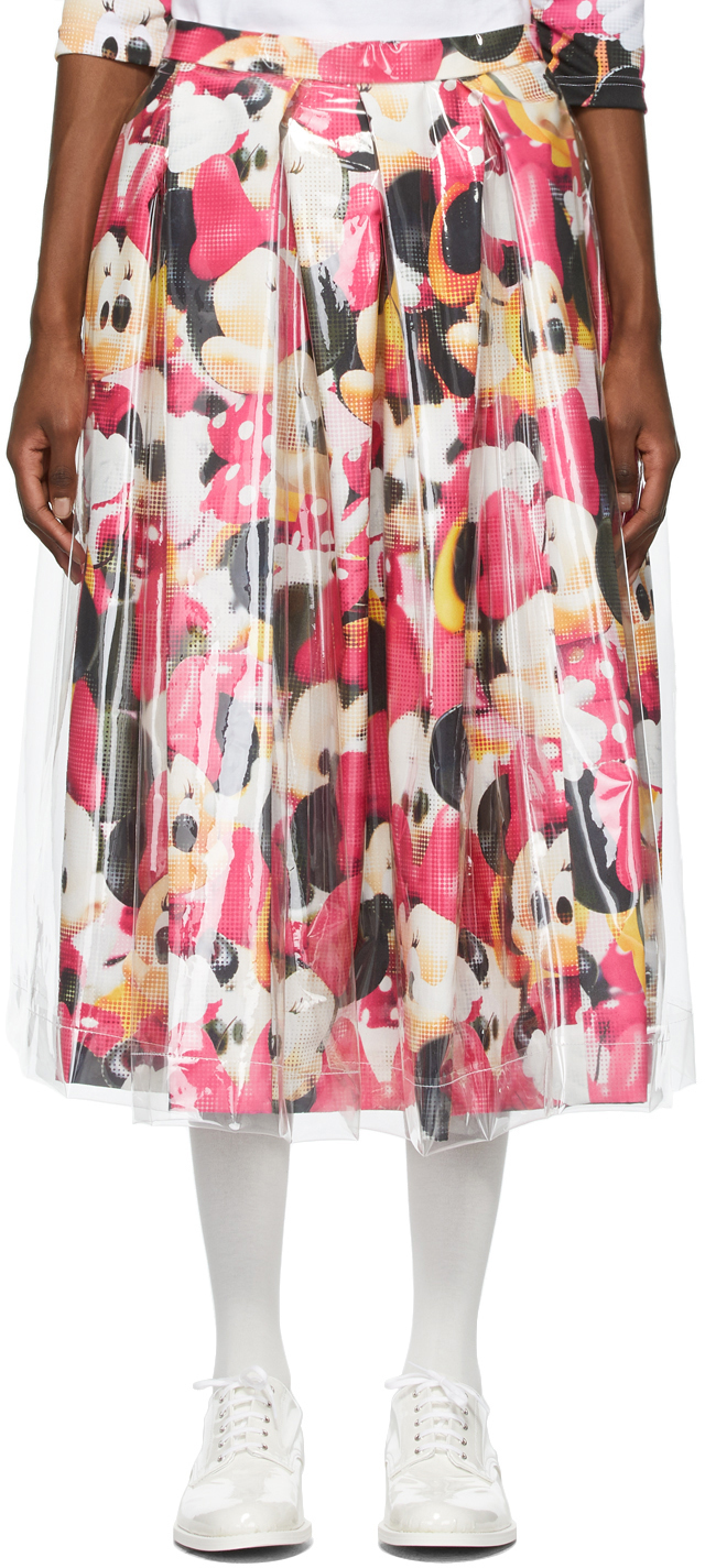Comme des Garçons Multicolor Disney Edition Mickey Mouse Transparent Layered Skirt